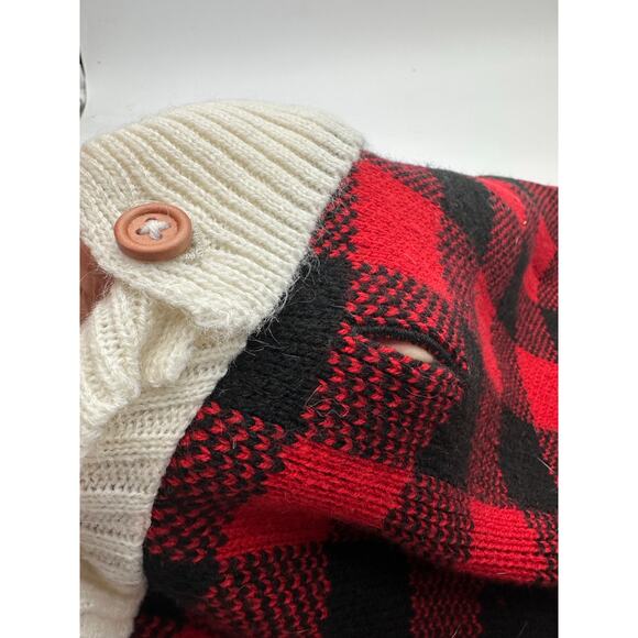 Dog Cable knit sweater Buffalo Plaid Ralph Lauren Christmas XL *read Wag n Woof - Picture 6 of 10